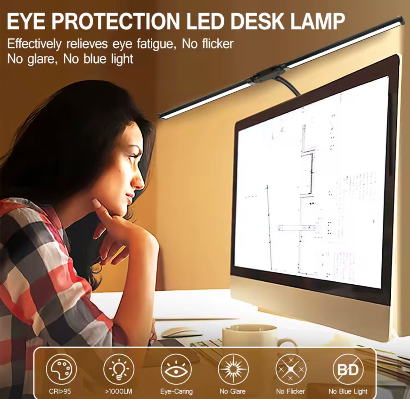 Double Single Head Led Clip Desk Lamp Dimmable