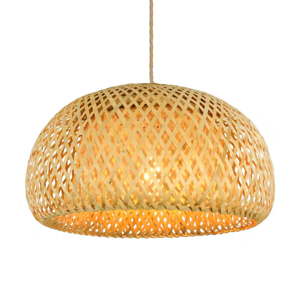 Bamboo Lantern 30cm Pendant Lamp Natural Rattan Wicker