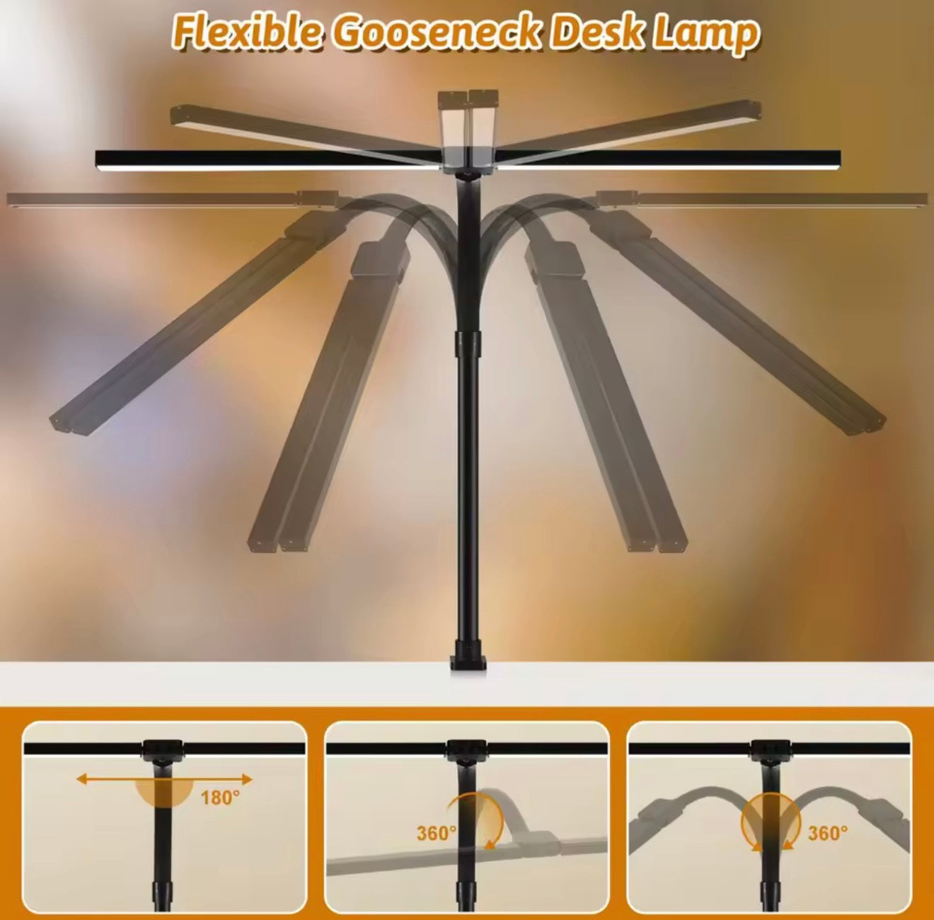 Double Single Head Led Clip Desk Lamp Dimmable