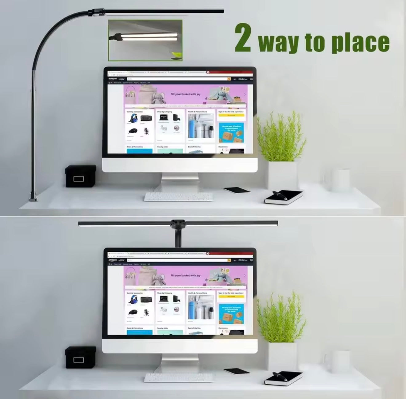 Double Single Head Led Clip Desk Lamp Dimmable