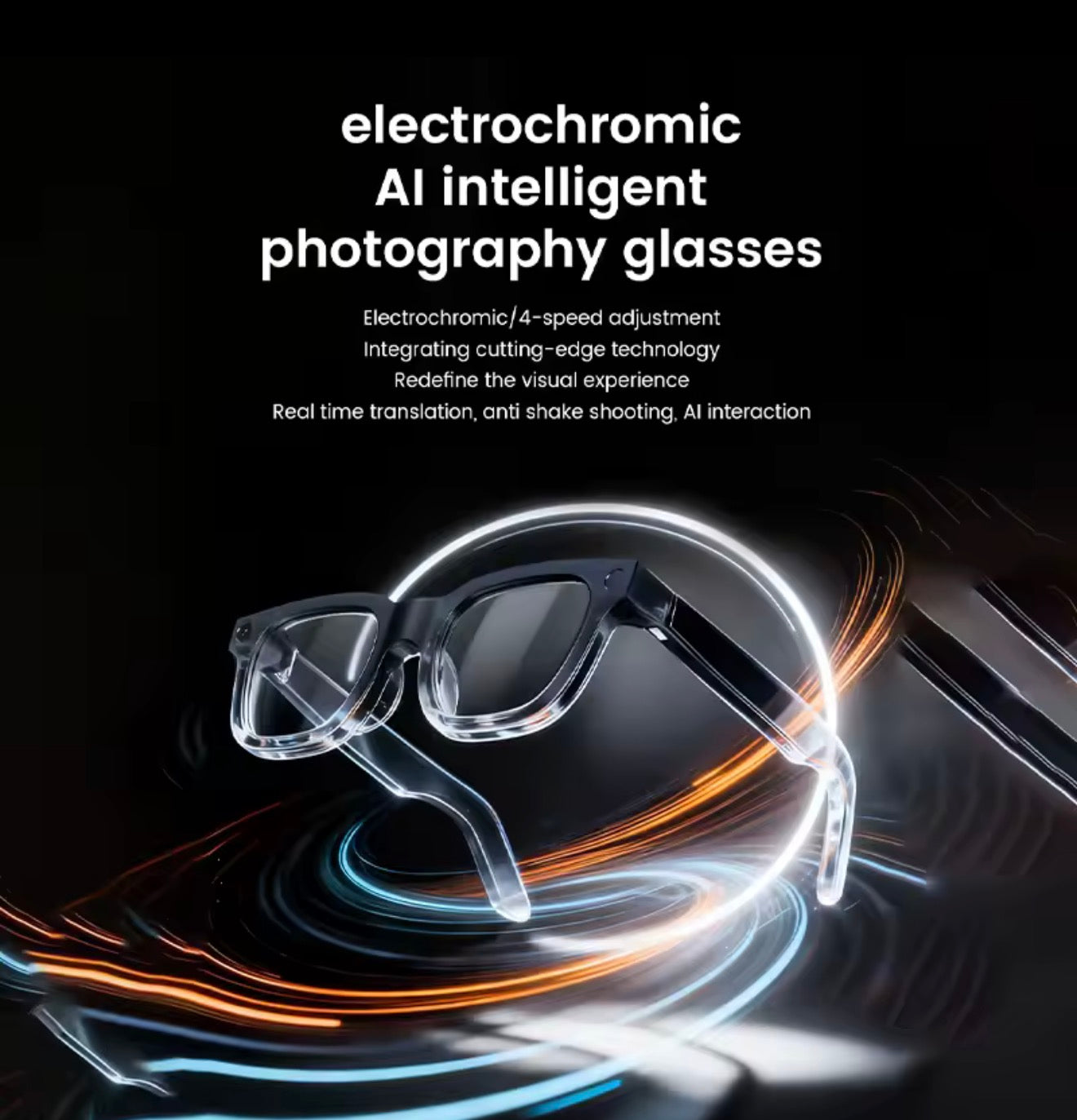 2026 Smart Glasses HD Photo Video OpenAI Record Translation Touch Photochromic Lenses Bluetooth Call Music Multifunction