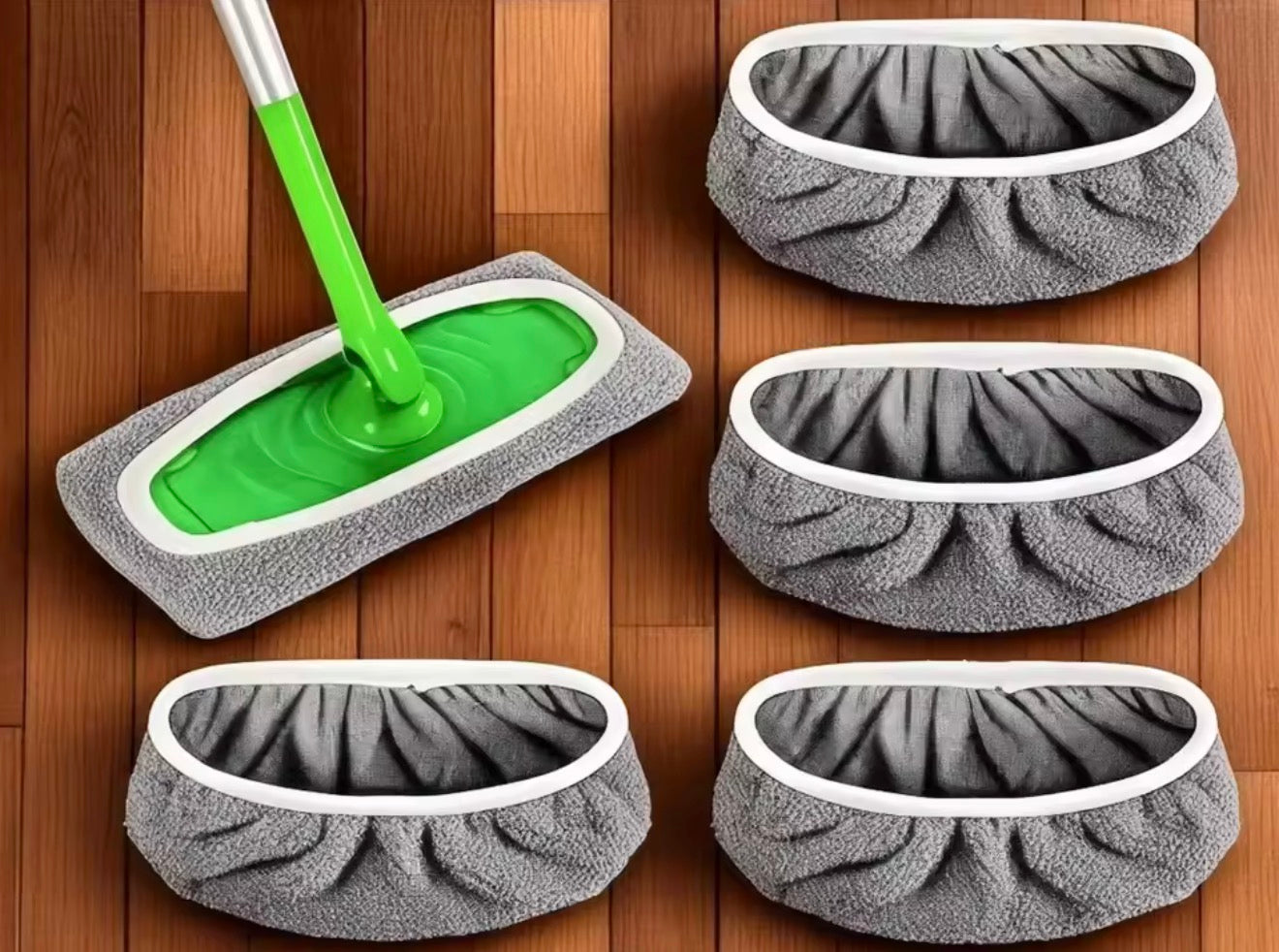 4 Reusable Mop Pads with High Water Absorption and Ultra-fine Fiber Cleaning Pads (4 Reusable Pads Only)